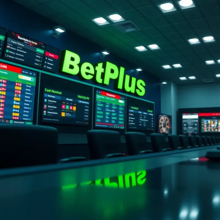 Old mobile phone displaying BetPlus sports betting platform interface