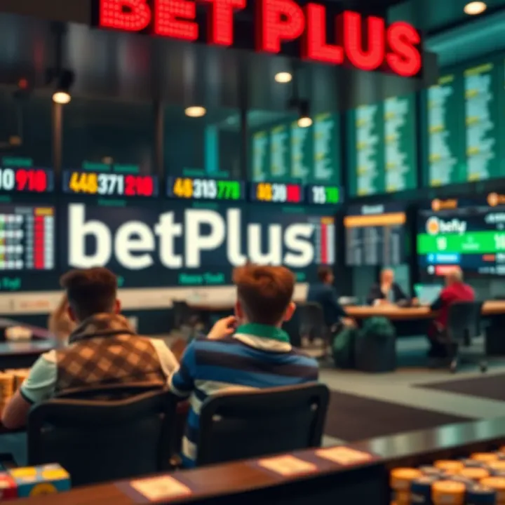 Mobile device displaying Betplus app installation screen in Nigeria