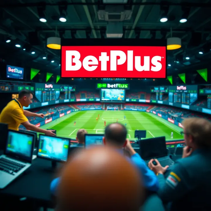 User interface showing BetPlus Futbol platform with football betting options and live match updates