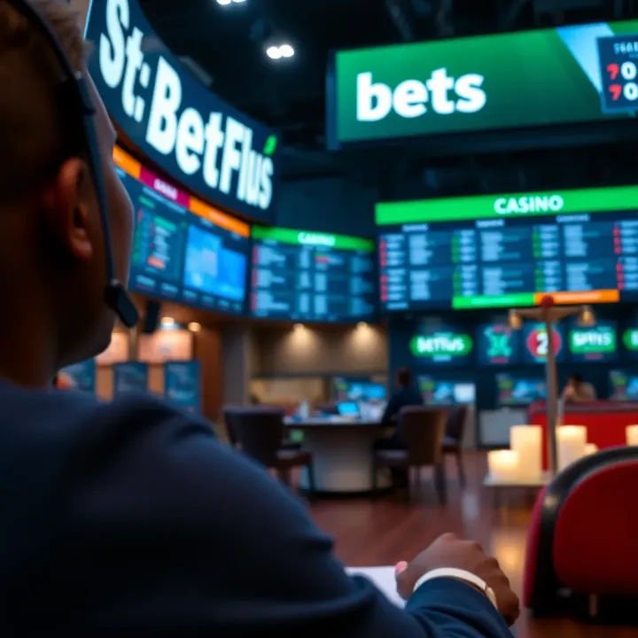 Mobile phone displaying Betplus Kenya app with betting options