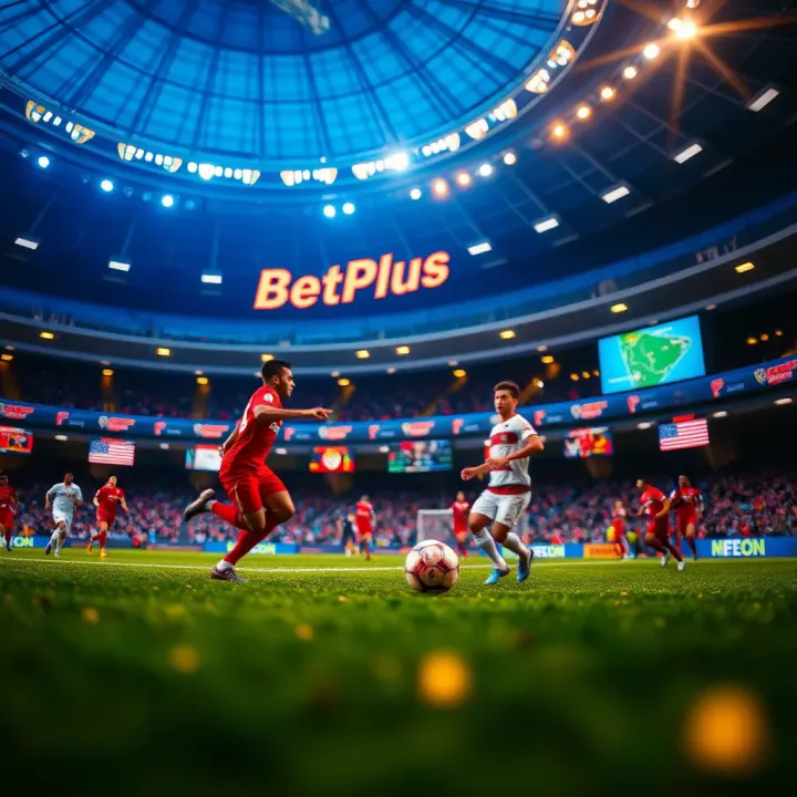 Colorful slot machines with vibrant symbols and reels spinning on BetPlus online casino platform