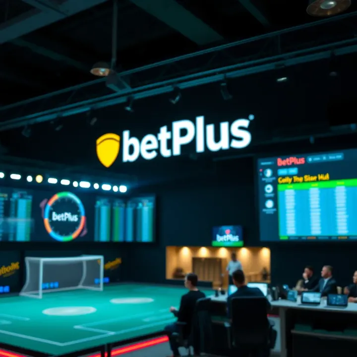 Mobile device displaying Betplus Nigeria app interface with registration form