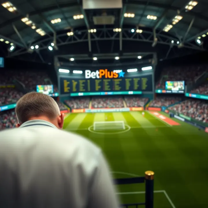 Graphic showing a football pitch with both teams scoring goals symbolized by footballs in each net